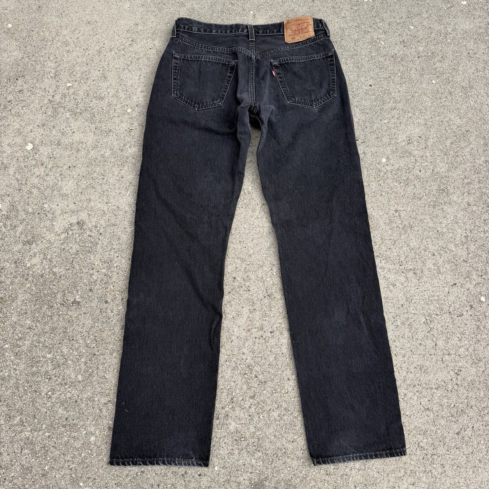 Levi's × Vintage Vintage 90s Levis 501 Faded Black Straight Denim Jeans 34x34 Size US 34 / EU 50 - 4 Thumbnail