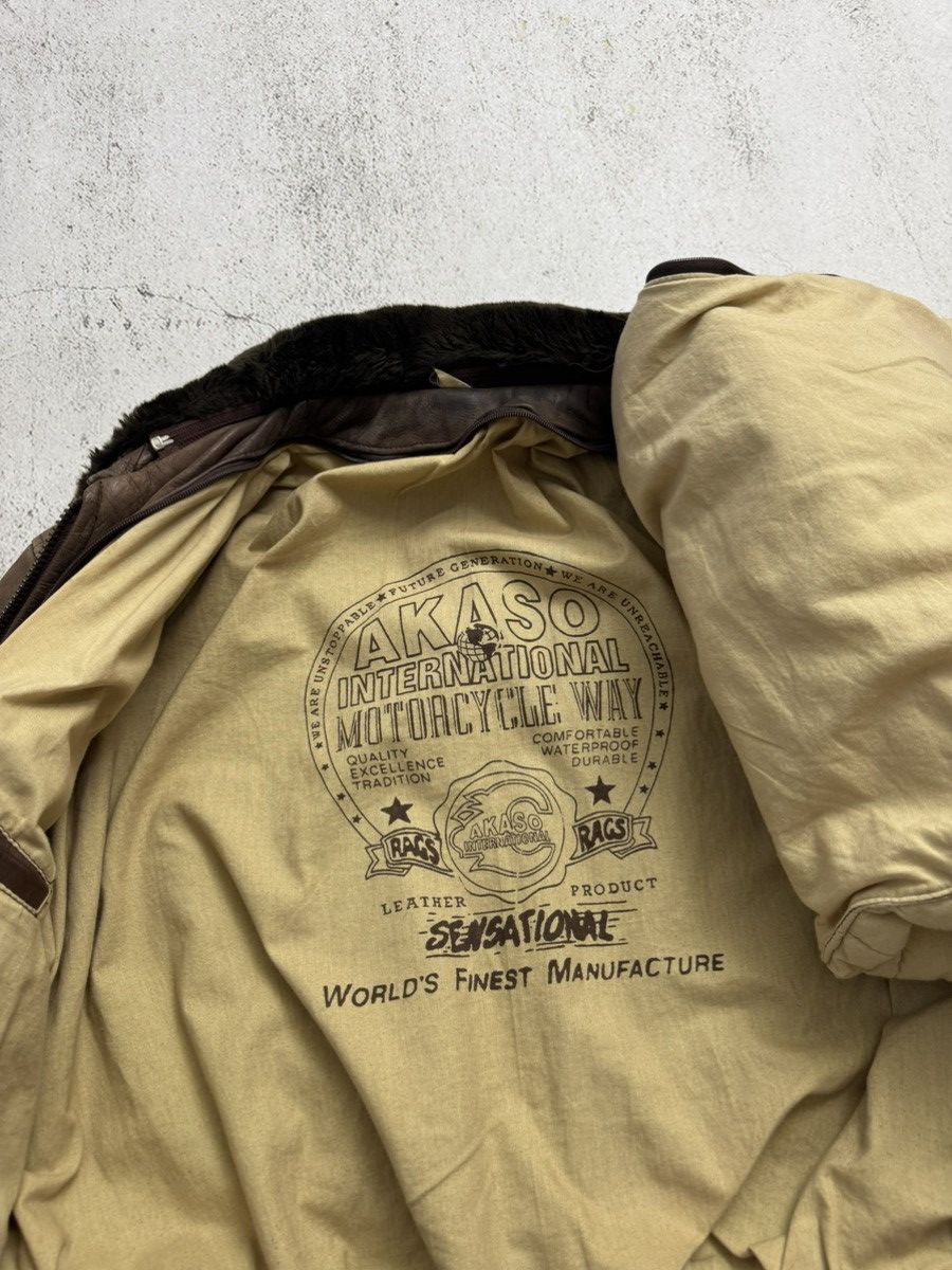 Genuine Leather Akaso Motorcycles Vintage Pilot A-2 Flight Schott Jacket Size US M / EU 48-50 / 2 - 3 Thumbnail