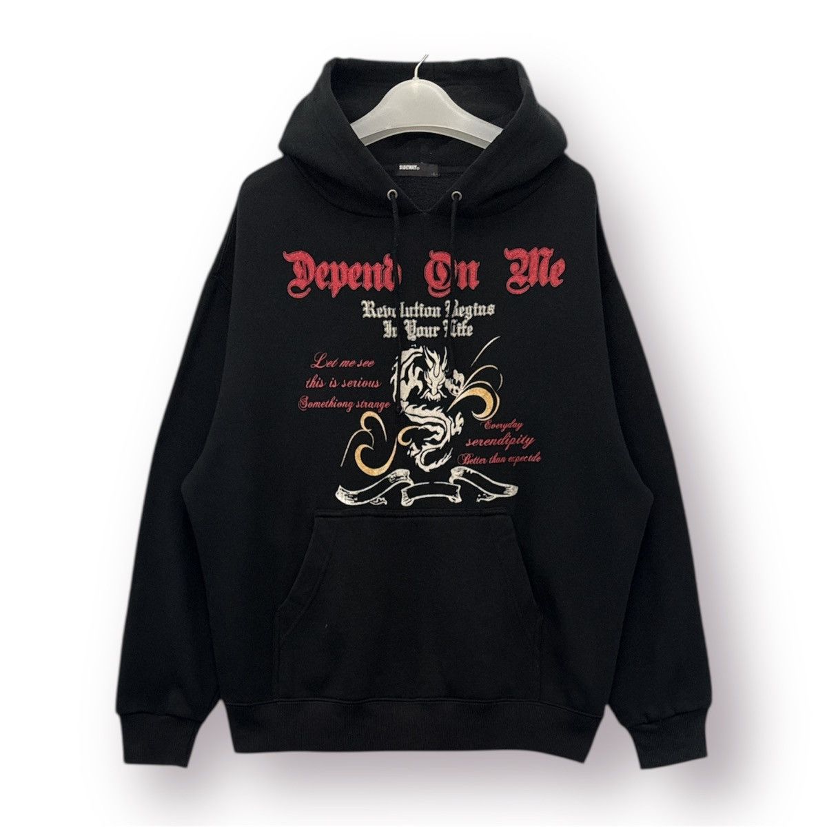 If Six Was Nine 🔥 Japan Sideway Depend on Me Gothic Sweat Hoodie - L Size US L / EU 52-54 / 3 - 1 Thumbnail