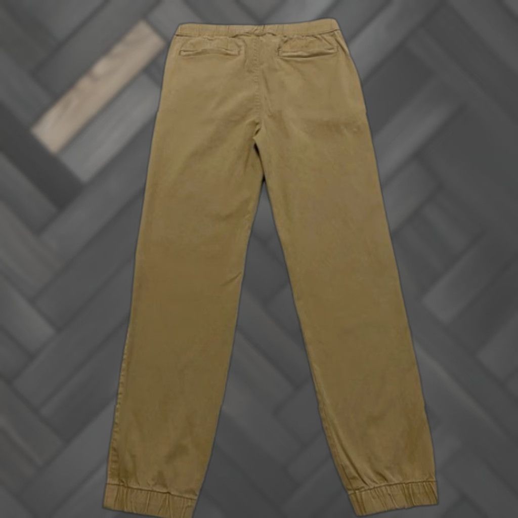 Vintage Urban Pipeline Jogger Pants Mens 30x29 Khaki Beige Chino Stretch Drawstring Relaxed Pockets Casual Size US 30 / EU 46 - 1 Thumbnail