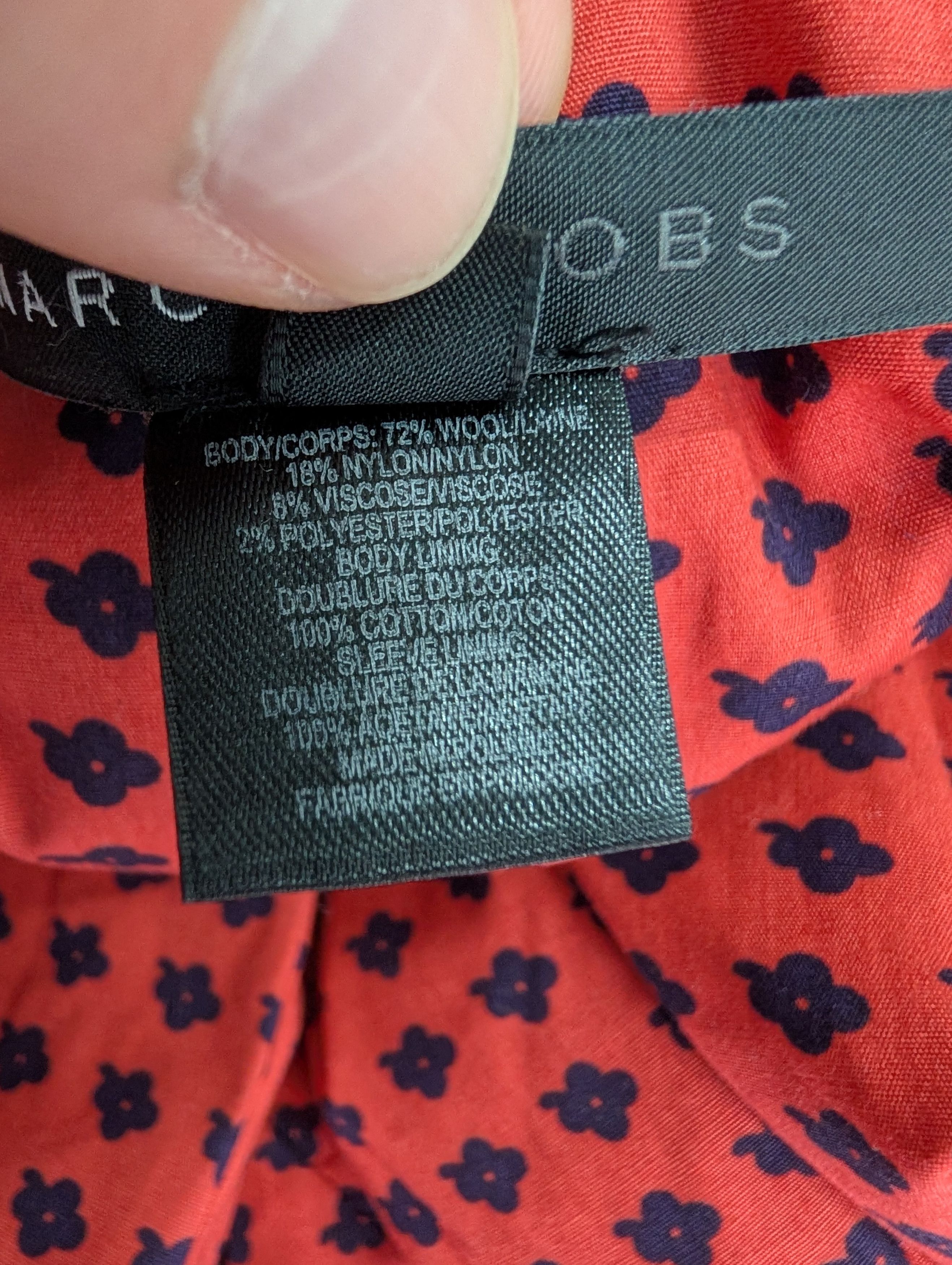 Marc Jacobs Multicolor Houndstooth Wool Coat Size XS / US 0-2 / IT 36-38 - 6 Thumbnail