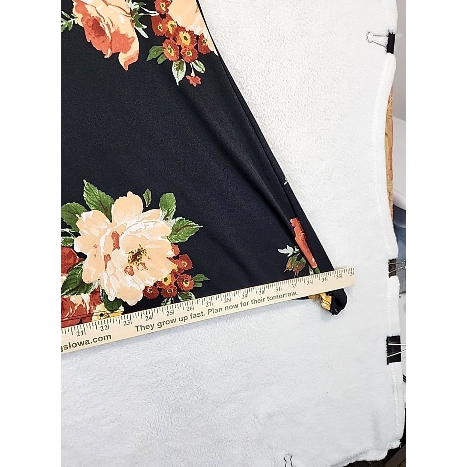 Vintage VINTAGE C'est La Vie Tank Top Women XL Black Floral A Line Swing Tunic V-Neck Shirt Size XL / US 12-14 / IT 48-50 - 7 Thumbnail