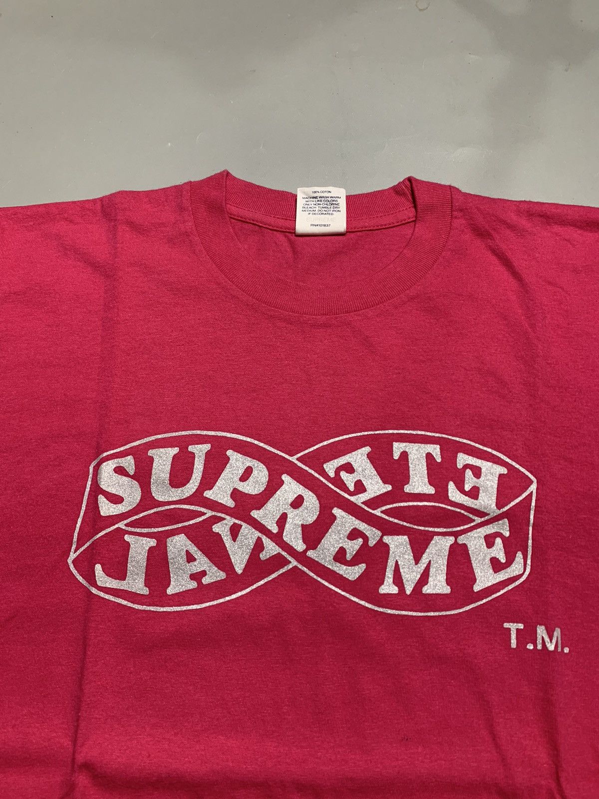 Supreme SUPREME ETERNAL TEE FW18 DARK PINK Size US S / EU 44-46 / 1 - 2 Thumbnail