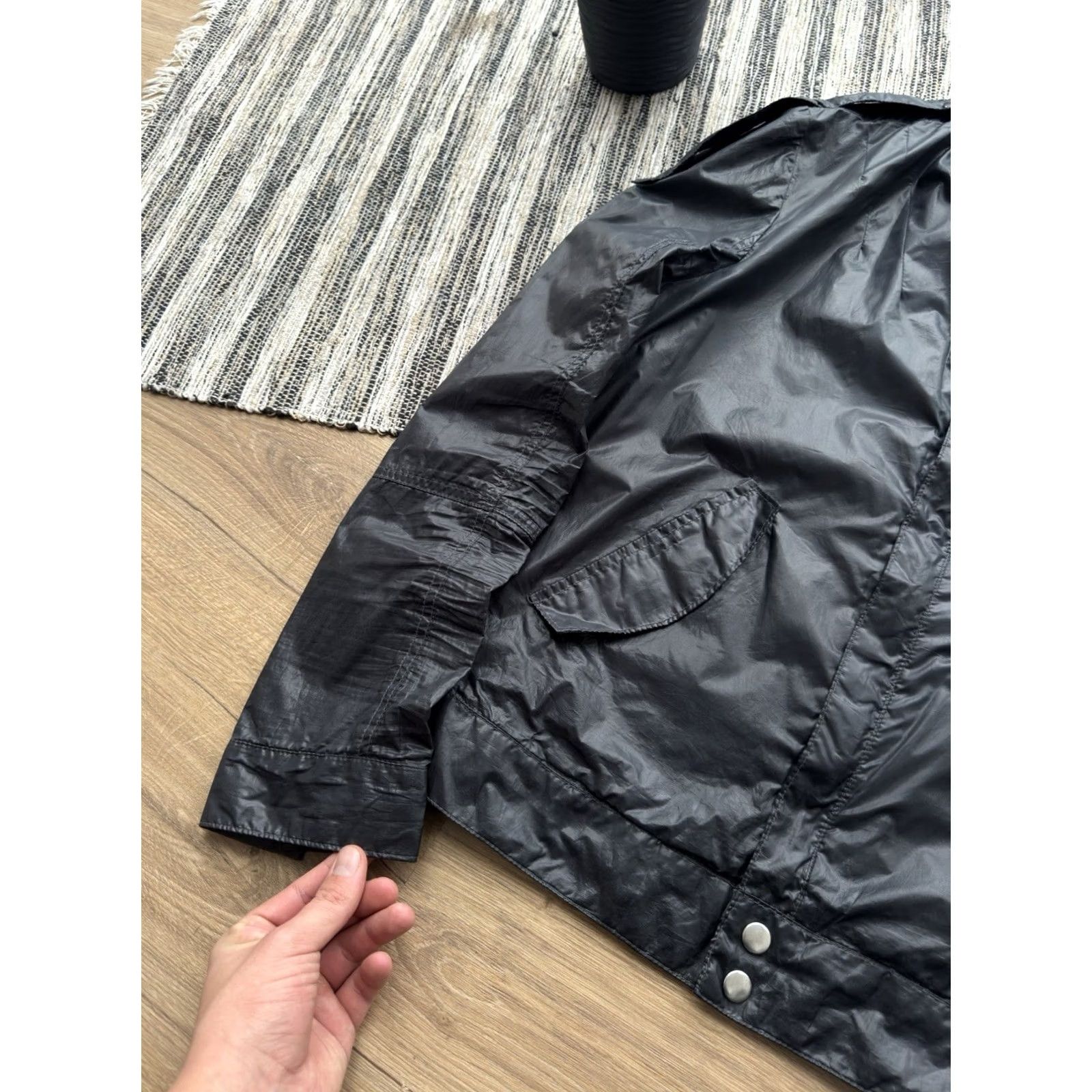 Allsaints VINTAGE AllSaints Jacket Mens Biker Coat 80s 90s Streetwear Gray L Size US L / EU 52-54 / 3 - 4 Thumbnail