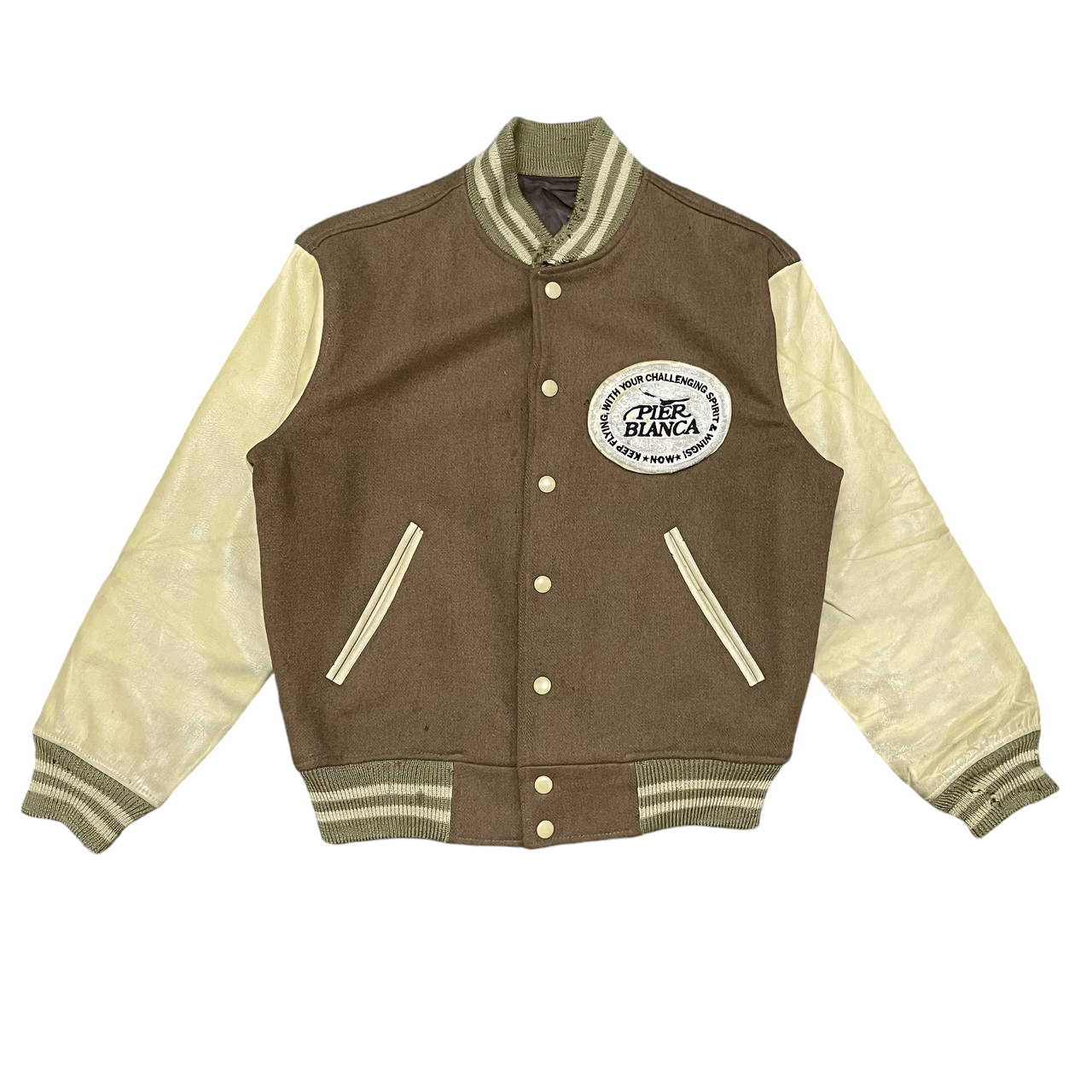 Vintage Vintage AX Wool Leather Varsity Jacket Size US M / EU 48-50 / 2 - 1 Thumbnail