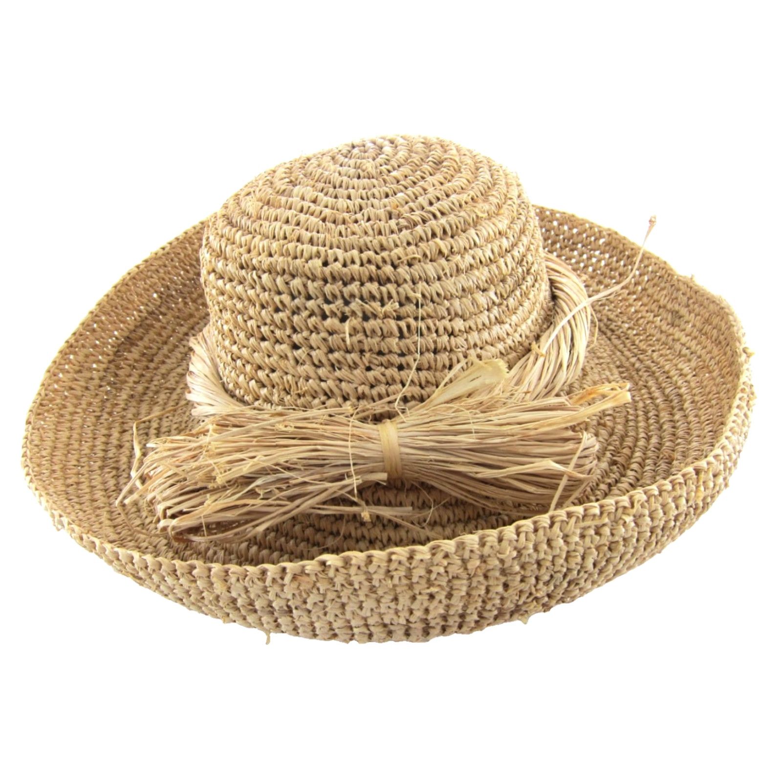 Vintage Corroboree HAT CO. AUSTRALIA Women's Packable Woven Natural Beach Hat S-M Beach Hat Womens Packable Wide Brim 90s Derby Wedding Summer Spring Beige Size ONE SIZE - 2 Thumbnail