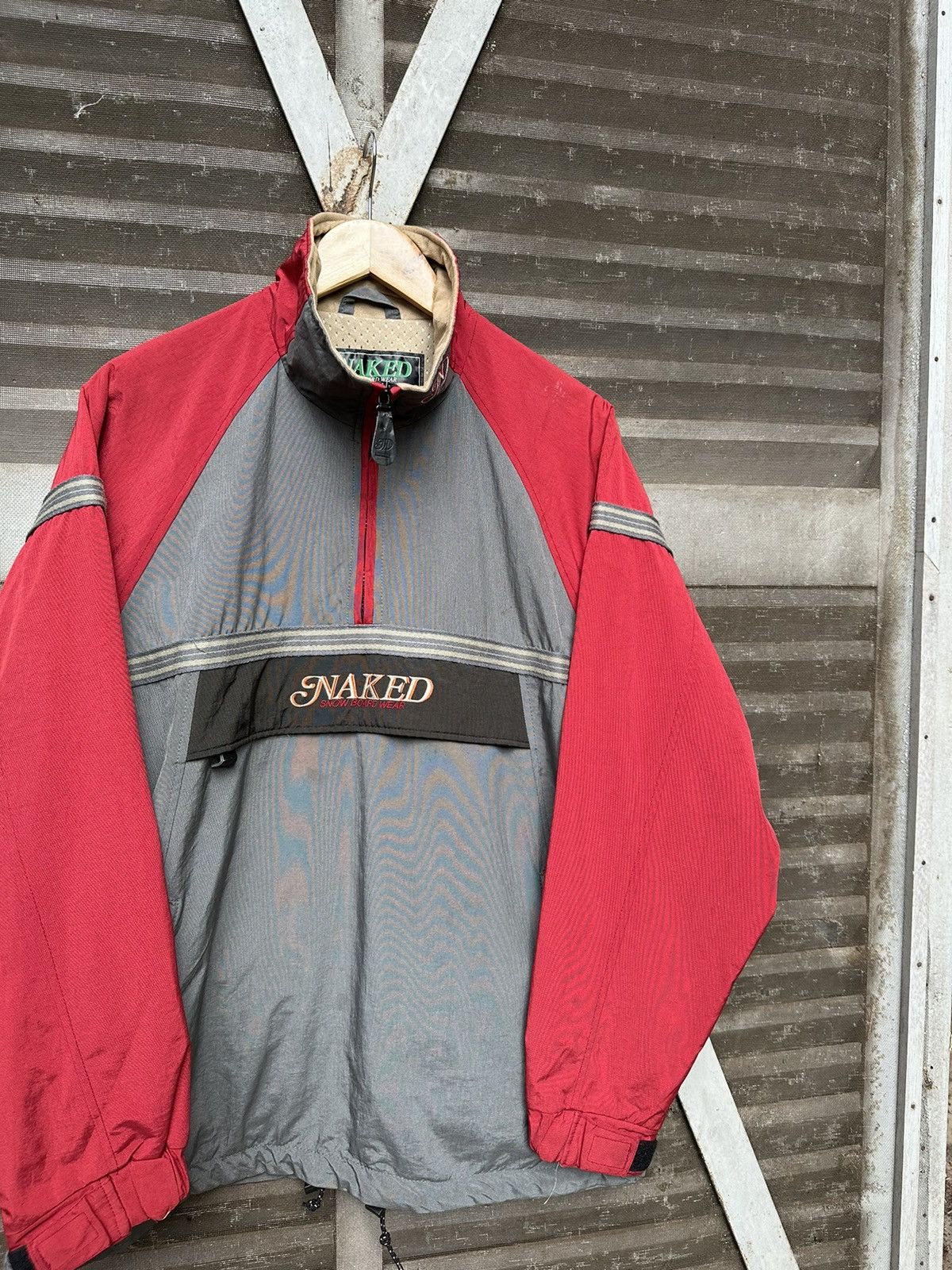 Vintage 👹Vintage NAKED SNOWBOARD THINSULATE LINED Pullover Jacket Size US L / EU 52-54 / 3 - 6 Thumbnail