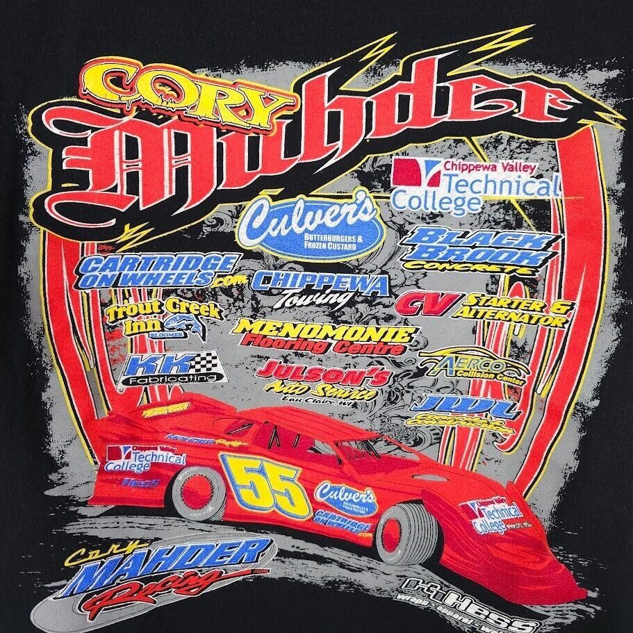 Gildan Cory Mahder T Shirt Mens Size Large Black Modified Racing Size US L / EU 52-54 / 3 - 4 Thumbnail