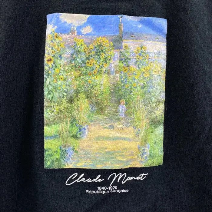 Vintage Vtg CLAUDE MONET GARDENS Painting Artwork Tee Shirt Size US XL / EU 56 / 4 - 7 Thumbnail