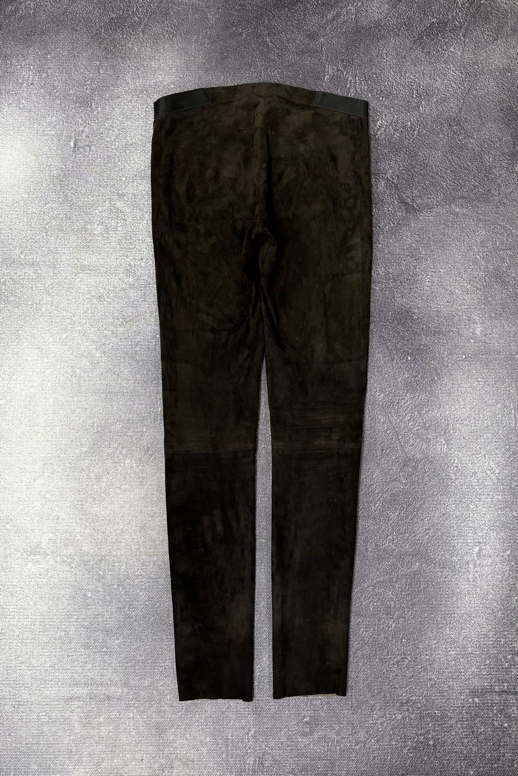 Alice + Olivia Alice + Olivia Suede Leather Front Zip Brown Leggings Pants Size 30" / US 8 / IT 44 - 2 Thumbnail