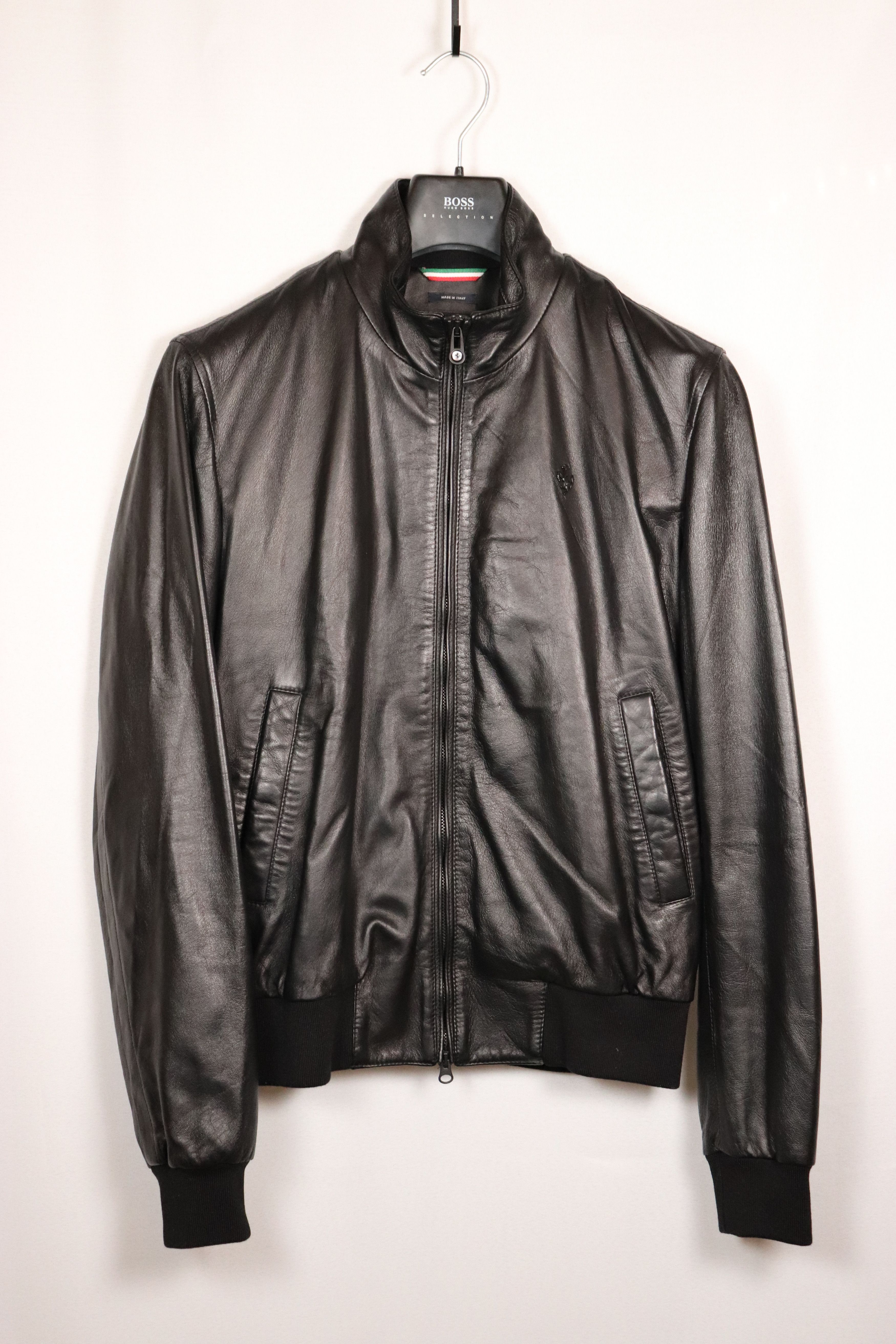 Ferrari Ferrari Black Leather Moto Jacket – L – Boutique Milan Size US L / EU 52-54 / 3 - 2 Thumbnail