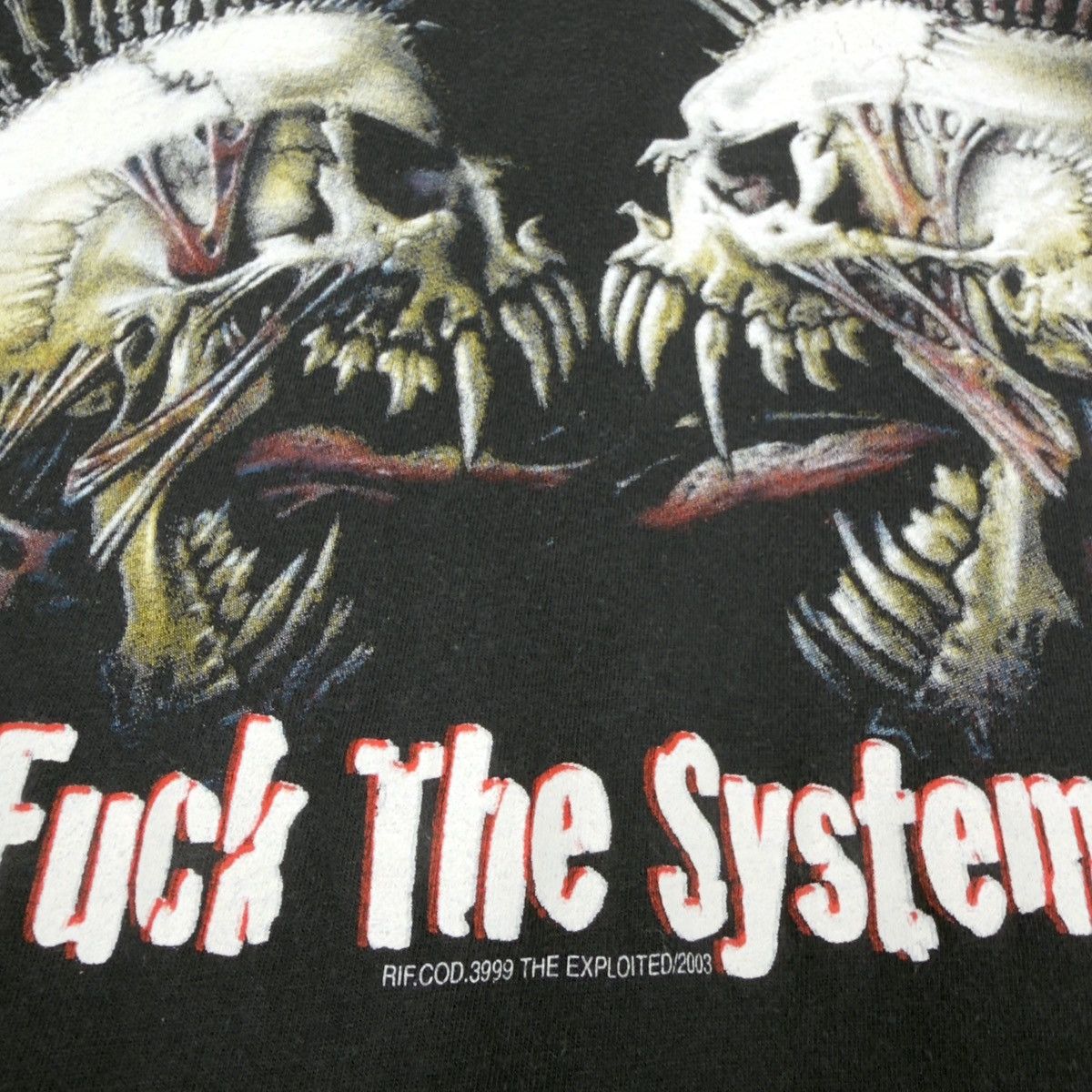 Band Tees Vintage 2003 The Exploited Fuck The System Punk Euro T Shirt Size US L / EU 52-54 / 3 - 4 Thumbnail