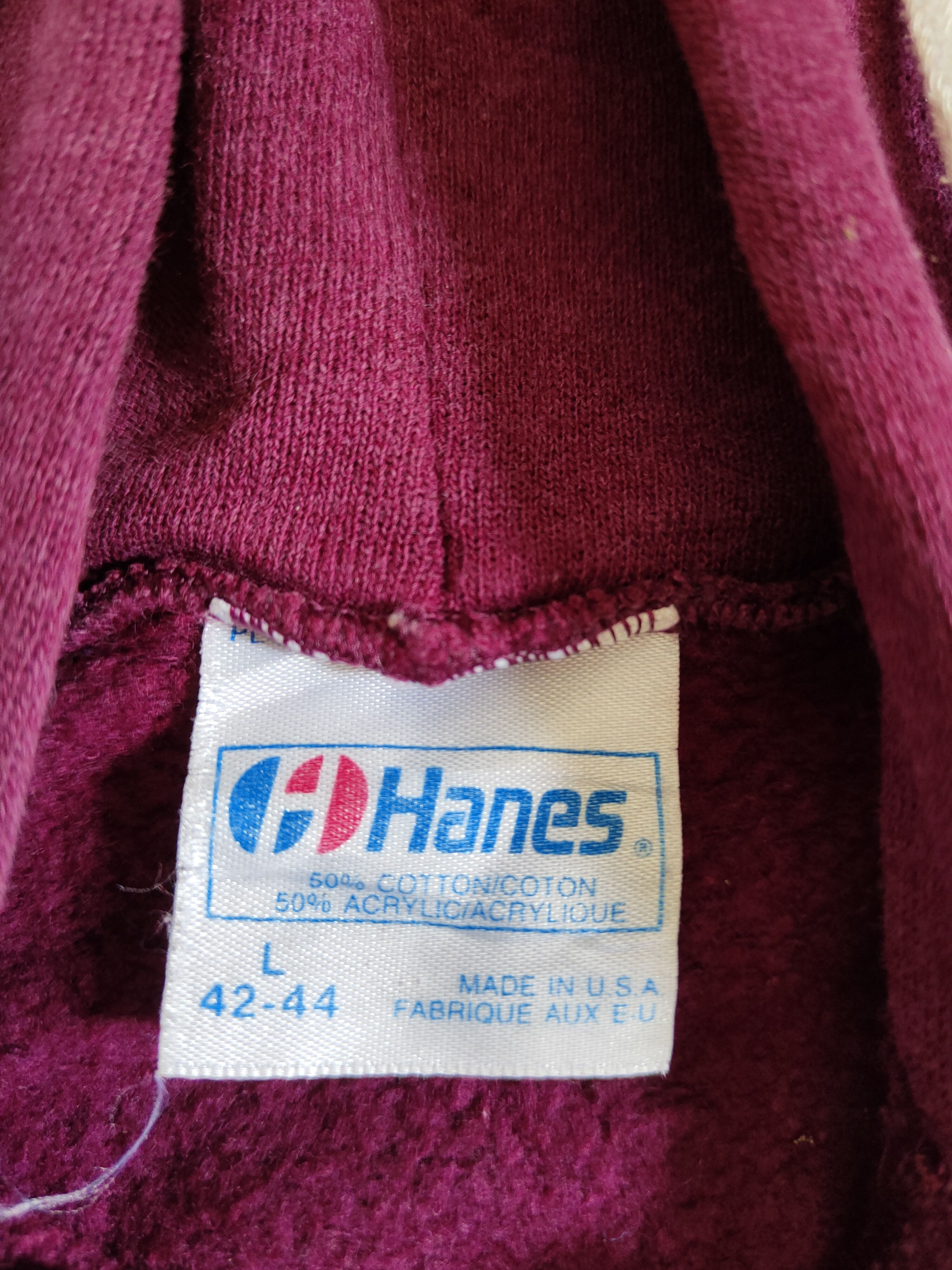 Hanes Hanes made in usa vintage Dark Purple Hoodie Sweaters #S2399 Size US L / EU 52-54 / 3 - 11 Thumbnail