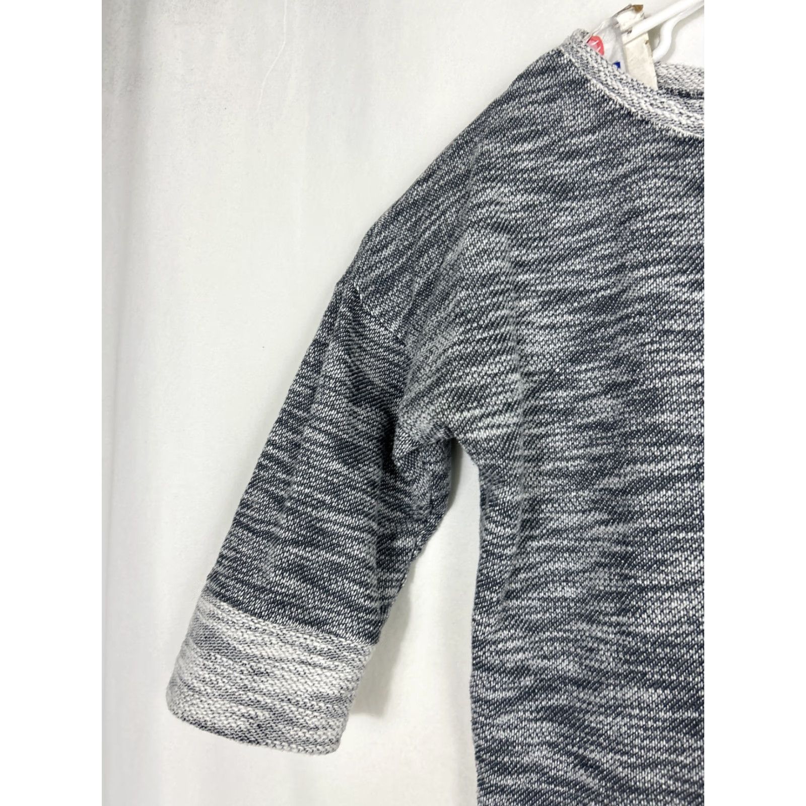 Vintage Columbia Womens Sweater Gray Heather Knit 3/4 Sleeve L Large Pullover Cotton Polyester Scoop Neck Girls/ Womens Size L / US 10 / IT 46 - 2 Thumbnail