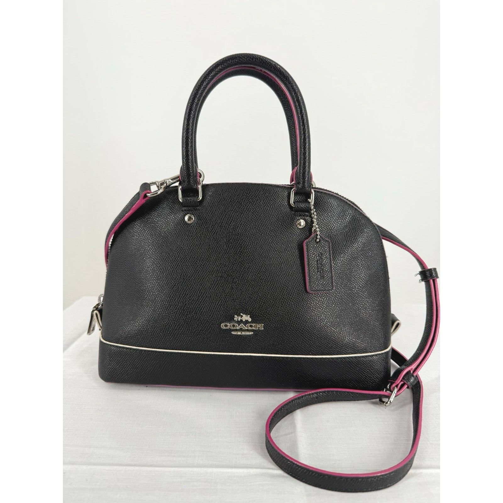 Coach Coach Mini Sierra Satchel F13310 Black Multi Edgepaint Size ONE SIZE - 1 Thumbnail