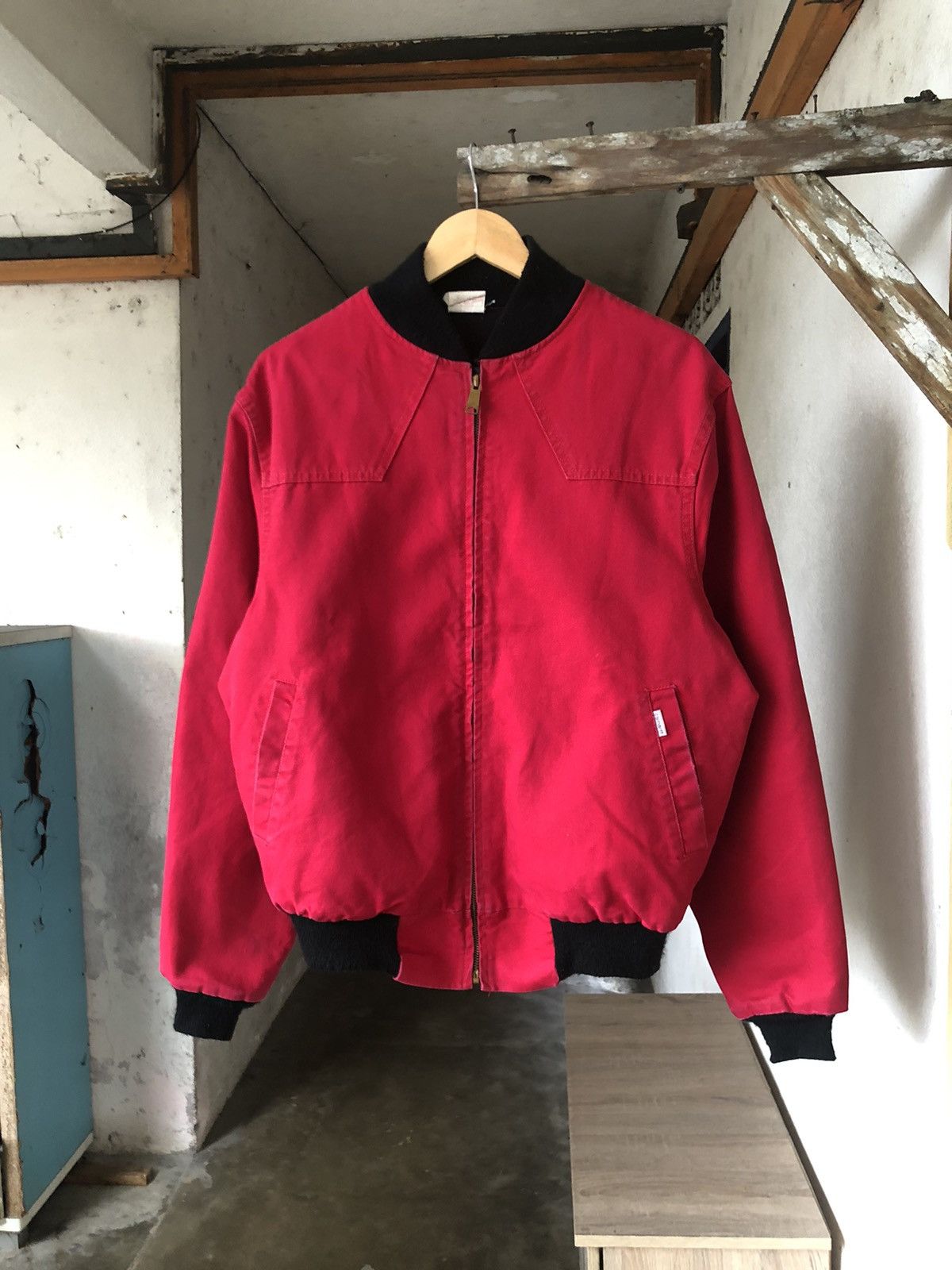 Carhartt Rare❗️Vintage 90s Carhartt 100 Years Red Bomber Jacket Size US L / EU 52-54 / 3 - 3 Thumbnail