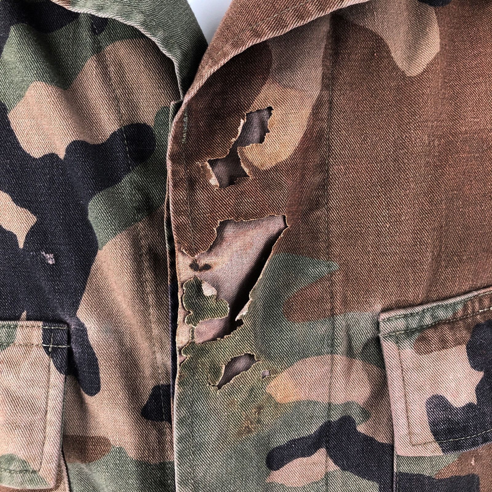 Vintage Military camouflage jacket X Long Tall 90s 1990s vintage Size US L / EU 52-54 / 3 - 6 Thumbnail