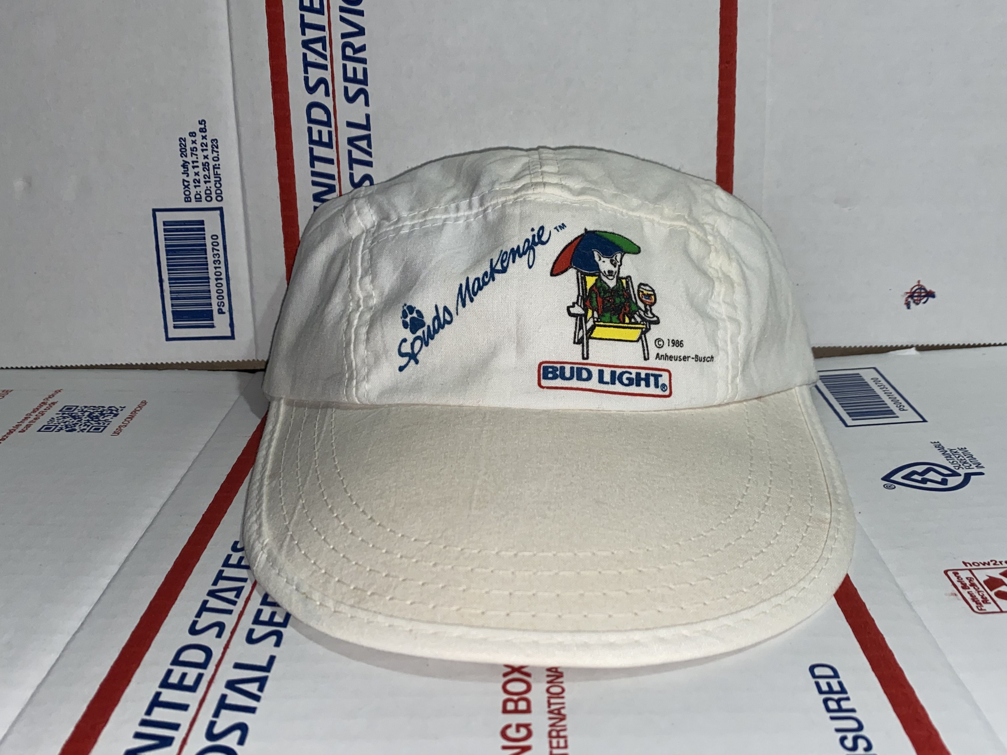 Budweiser vtg Bud Light Spud MacKenzie dog Camp Cap Hat Anheuser Busch Size ONE SIZE - 1 Thumbnail