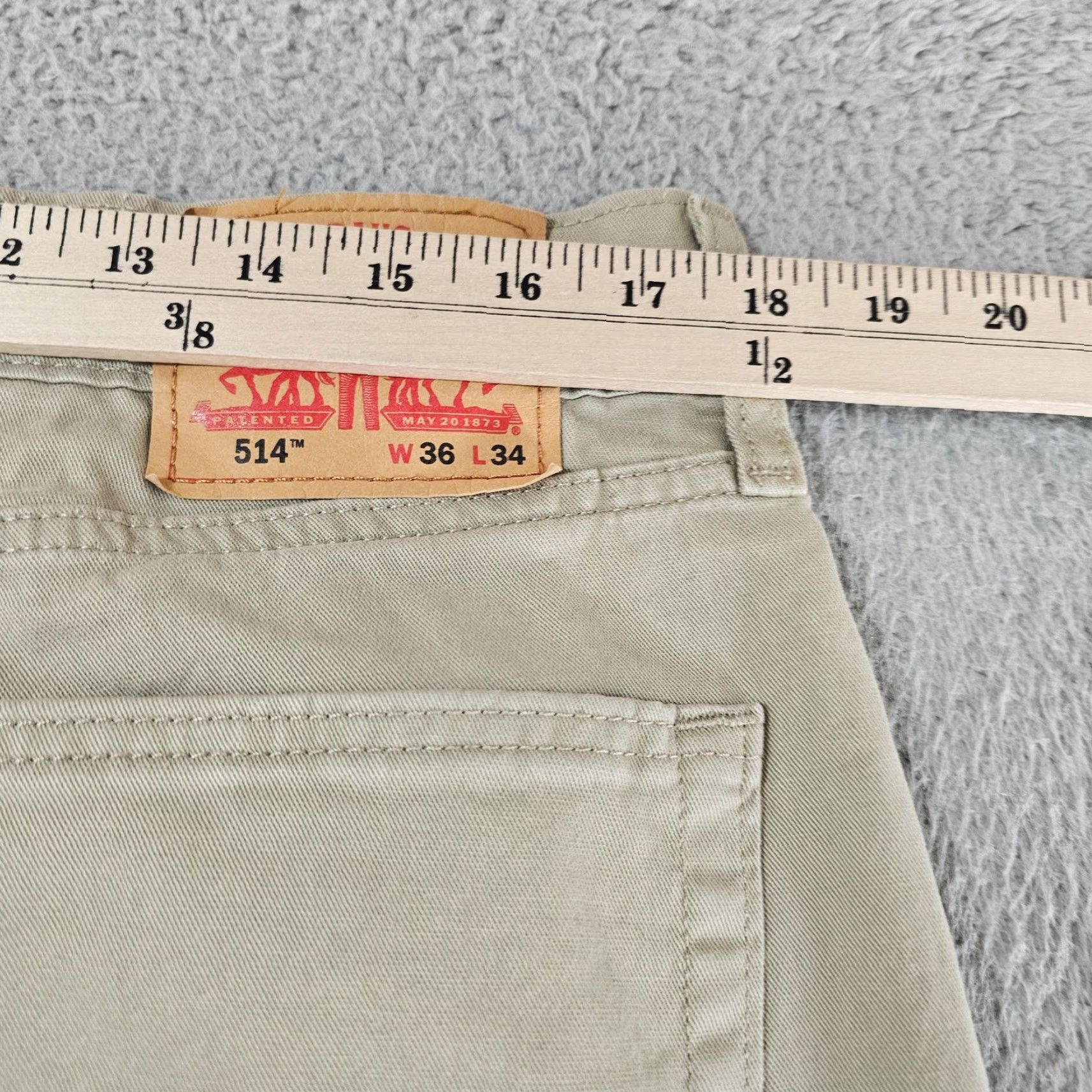 Levi's Levi's 514 Jeans Mens 36x32 Straight Leg Denim Casual Pants Beige 5-Pocket Design Zip Fly Mens Jeans Styles Vintage: No Size US 36 / EU 52 - 7 Thumbnail