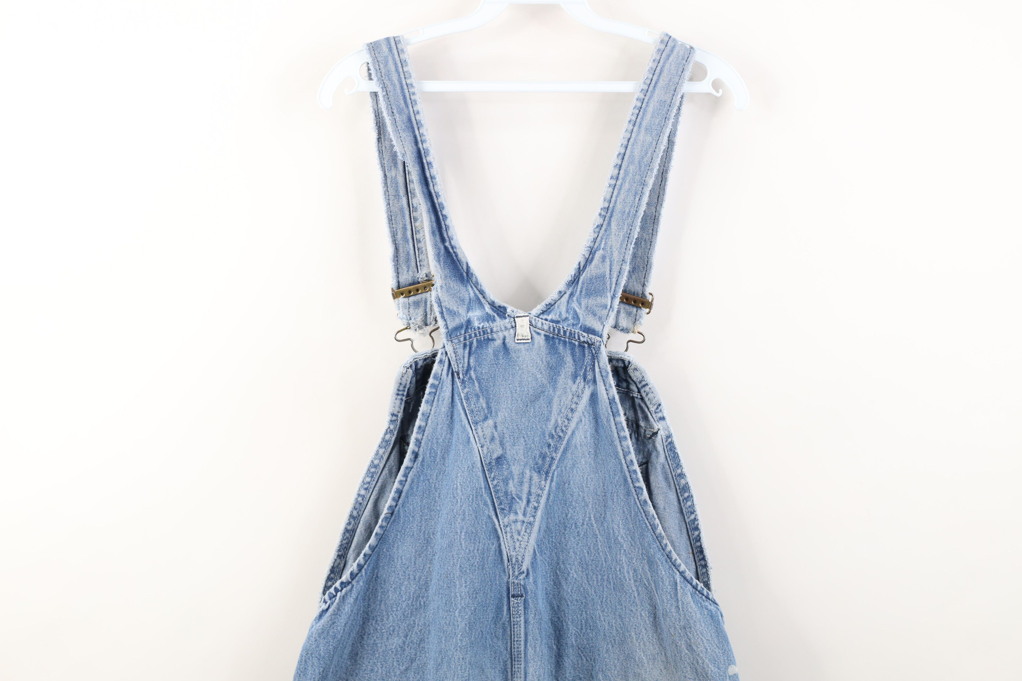 Vintage Vintage 90s Streetwear Thrashed Wide Leg Denim Jean Overalls Size US 40 / EU 56 - 16 Thumbnail