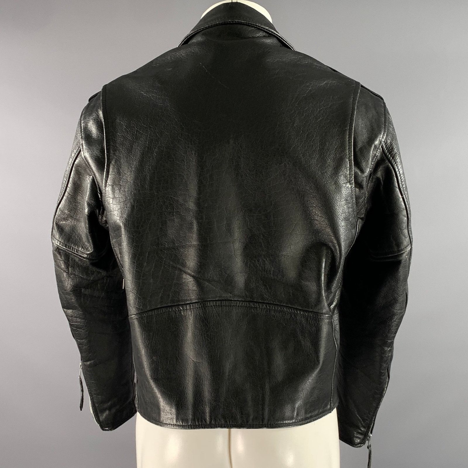 Other UNIK Size 42 Black Leather Moto Racer Jacket Size US XL / EU 56 / 4 - 4 Thumbnail