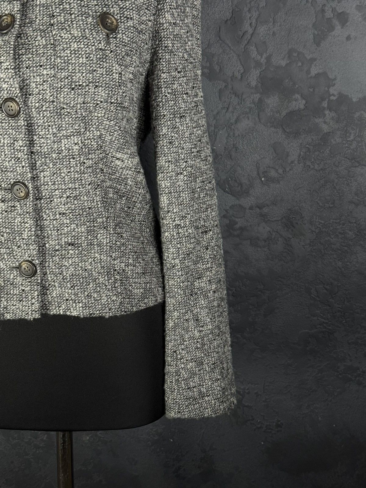 Valentino Valentino Women’s Grey Wool Blend Tweed Jacket Blazer Size M / US 6-8 / IT 42-44 - 6 Thumbnail
