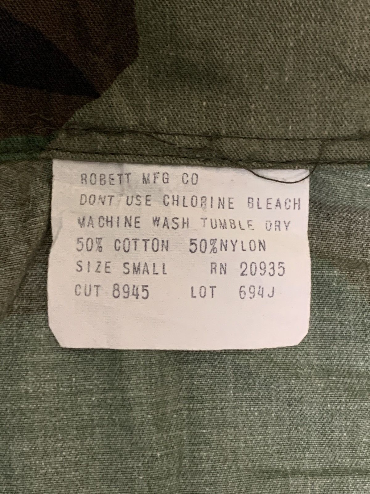 Other Rare Design Robett MFG Co US Army Woodland Camouflage jacket Size US S / EU 44-46 / 1 - 4 Thumbnail