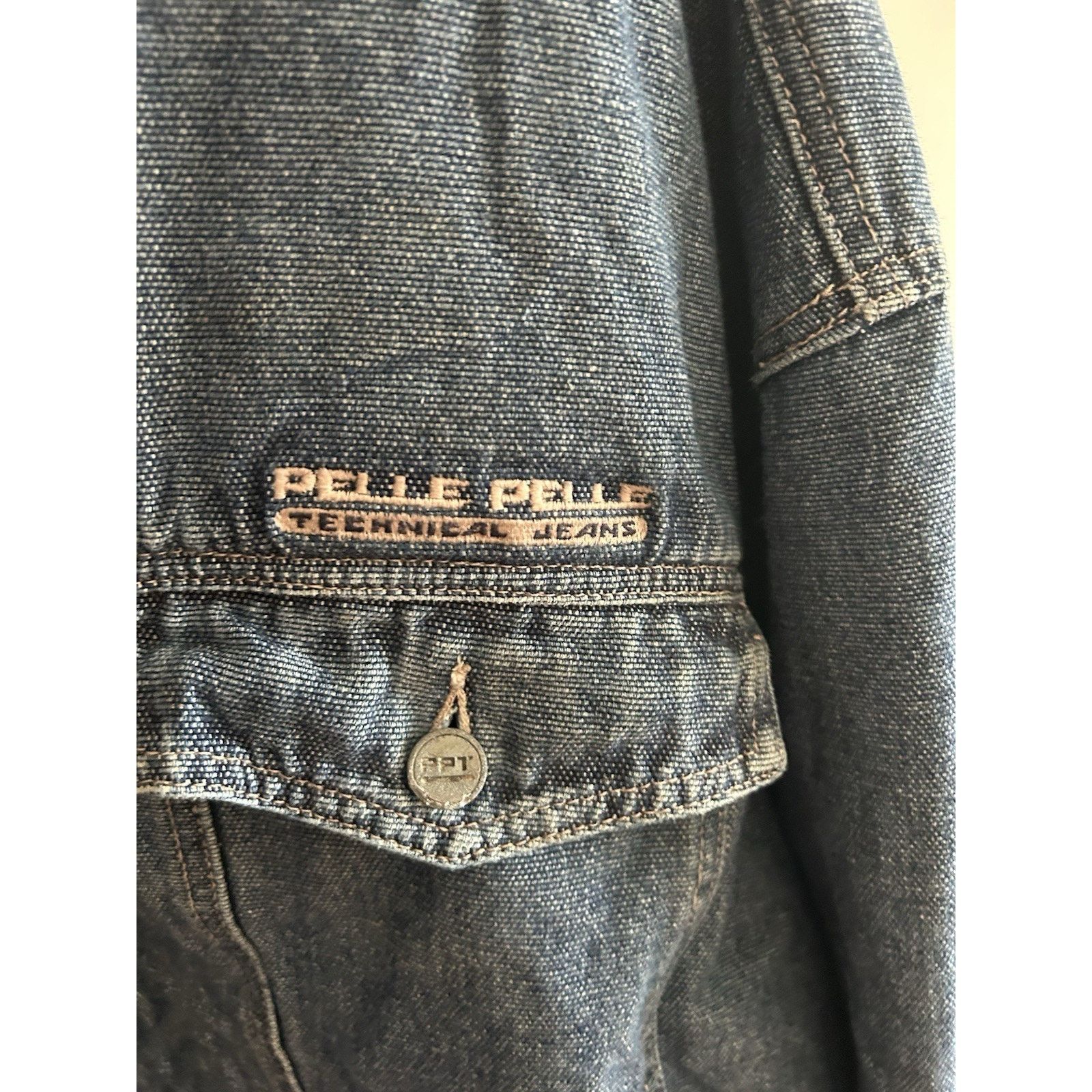 Pelle Pelle PELLE PELLE Marc Buchanan Y2K Denim Jacket XXL Blue Trucker Size US XXL / EU 58 / 5 - 5 Thumbnail