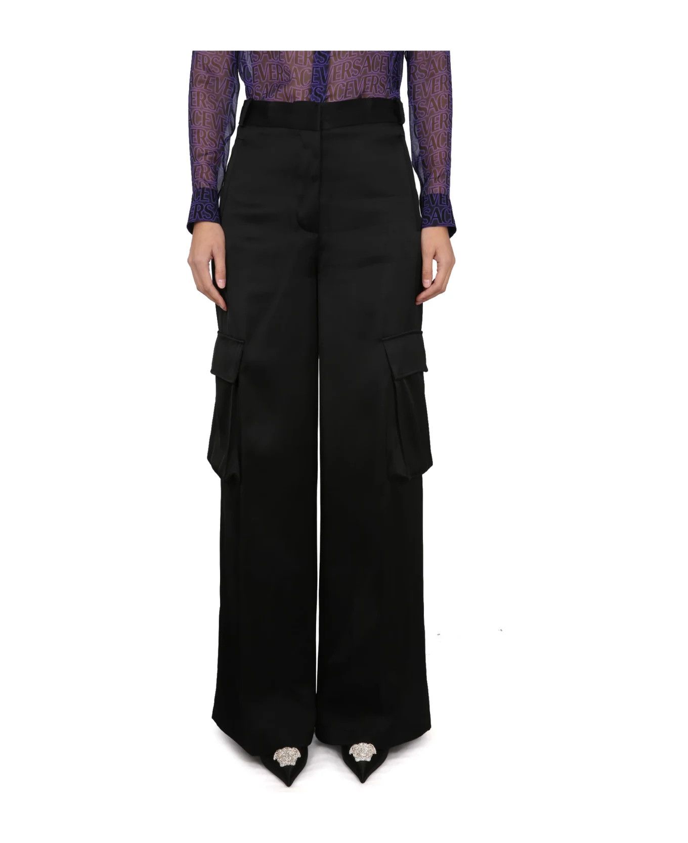 Versace o1y0226 Cargo Pant in Black Size 27" / US 4 / IT 40 - 1 Thumbnail