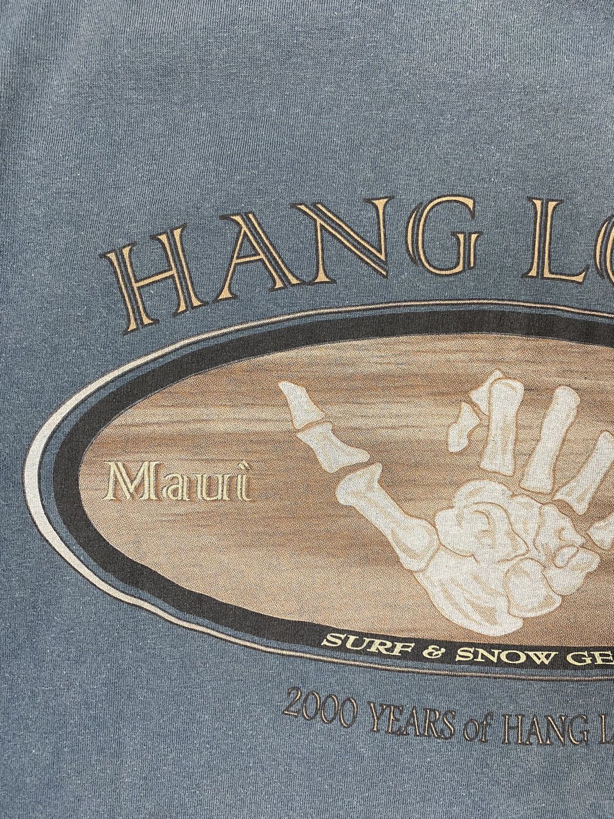 Vintage Vintage 90s Hang Loose Hawaii Surf Distressed Skate T Shirt Size US XL / EU 56 / 4 - 6 Thumbnail