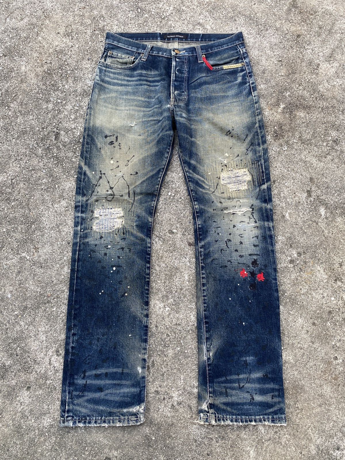 Barbarian × Levi's × Levi's Vintage Clothing Levi’s x Mad Barbarians Distressed Splatter Design Denim Size US 34 / EU 50 - 3 Thumbnail