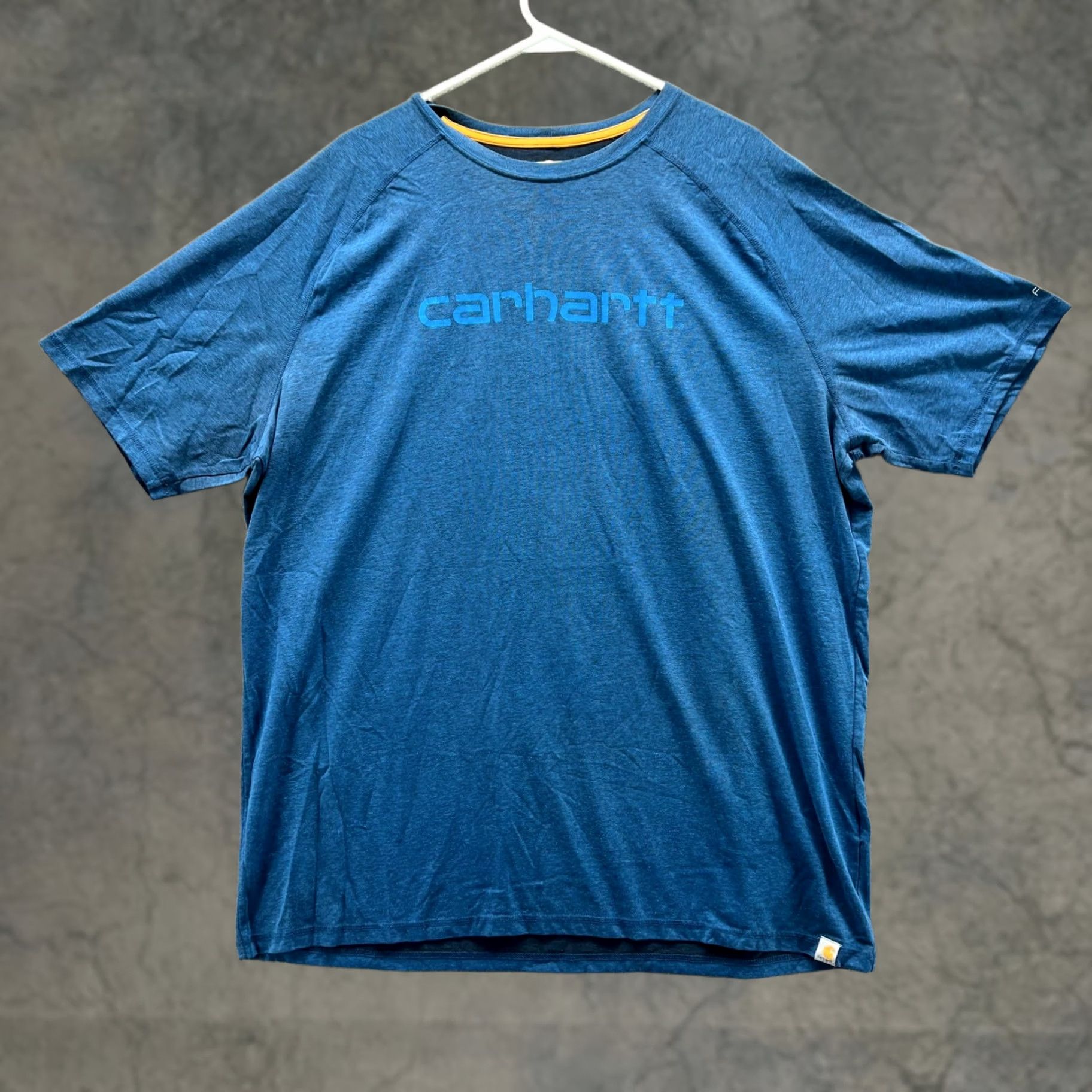 Carhartt Carhartt Shirt Mens 2XL Tall Blue Relaxed Crewneck Tee Spell Out Cotton XXL Shirt Men Blue 2XL Logos Crew Neck Short Sleeve, All Seasons, Regular Fit Size US XXL / EU 58 / 5 - 1 Thumbnail