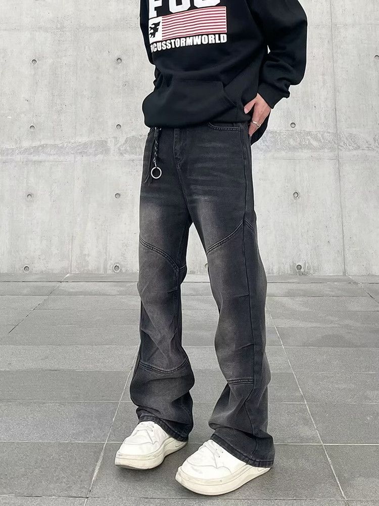 Japanese Brand Y2K Vintage Black Pleated Stacked Baggy Jeans Size US 34 / EU 50 - 6 Thumbnail