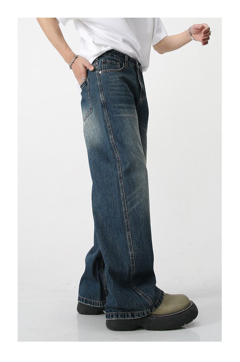 Japanese Brand × Jean Vintage washed distressed loose wide-leg jeans Size US 32 / EU 48 - 3 Thumbnail