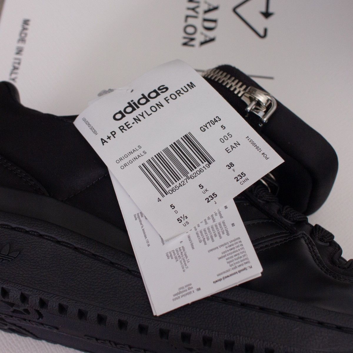 adidas gazelle silver green womens Adidas x Prada Unisex Re-Nylon Black High Top Sneakers main image 0