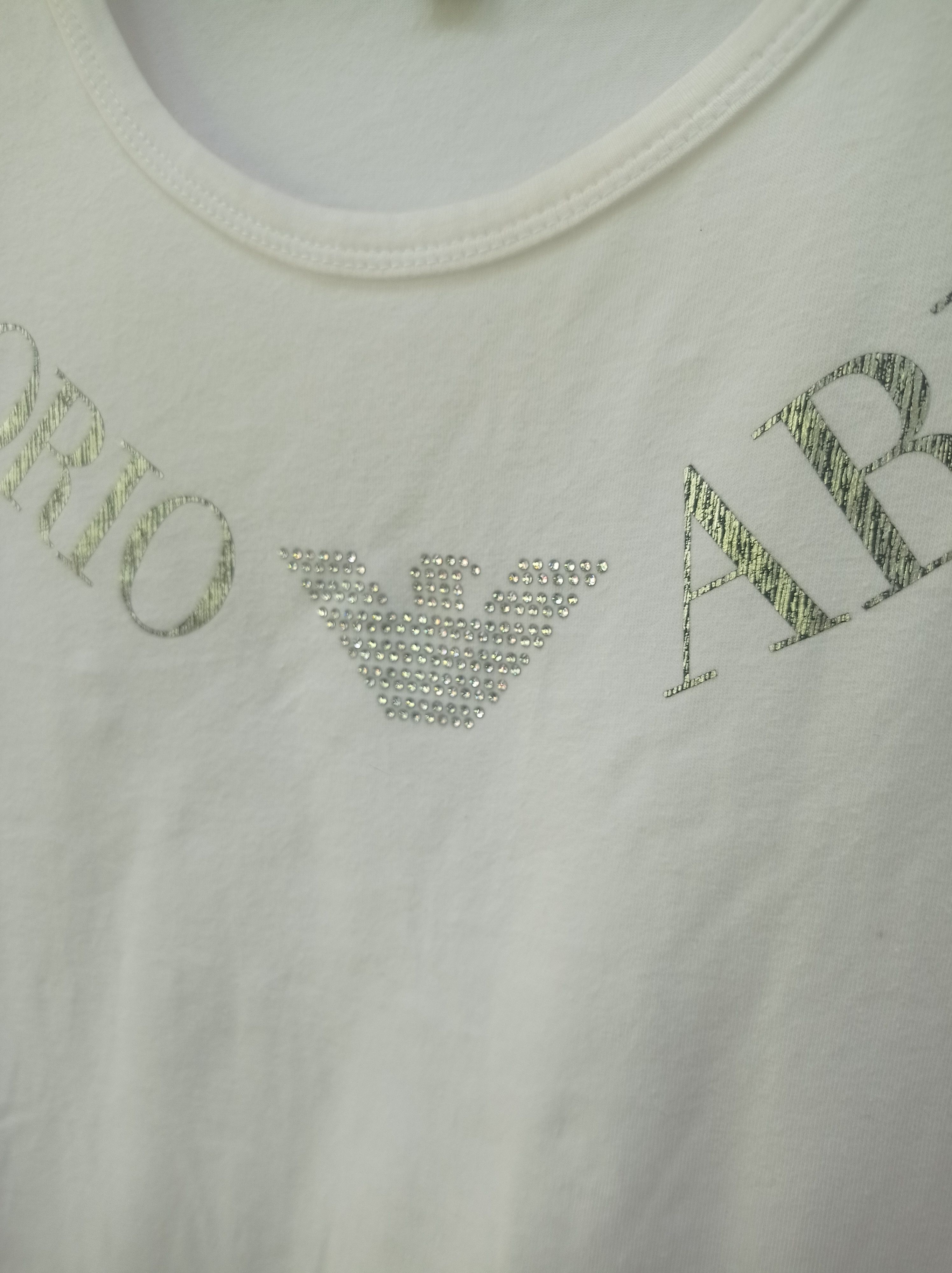 Emporio Armani Emporio Amani spellout rhinestone logo #GL46 Size S / US 4 / IT 40 - 4 Thumbnail