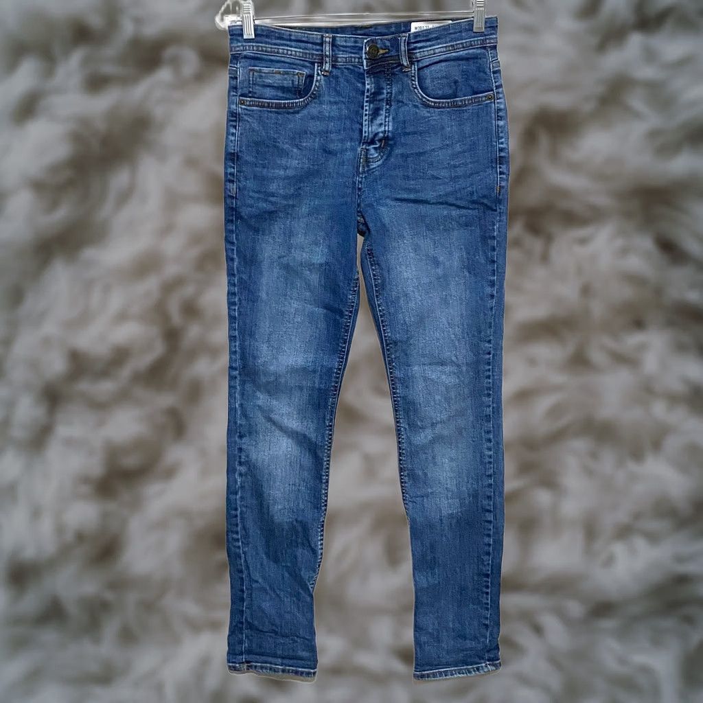 CO VINTAGE Denim Co Est 1969 Jeans Button Fly Slim Leg Blue Denim Mens 30 x 32 Stretch Jeans Mens Size US 30 / EU 46 - 1 Thumbnail