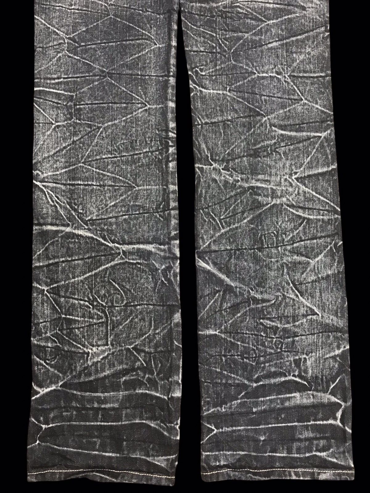 Japanese Brand 💥PUNK DENIM💥BLOW BY BLUE CRACKED FADES PATCHES DENIM F185 Size US 31 - 16 Thumbnail