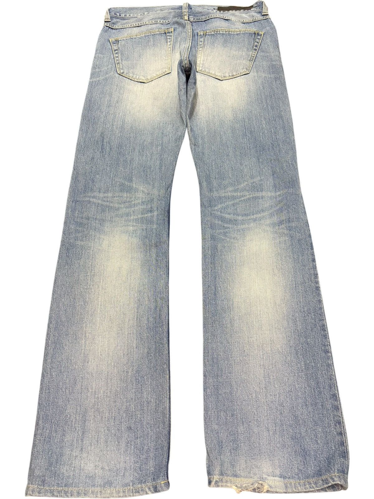 Edwin Unbranded Faded Wash Distressed Bootcut Jeans Size US 32 / EU 48 - 2 Thumbnail
