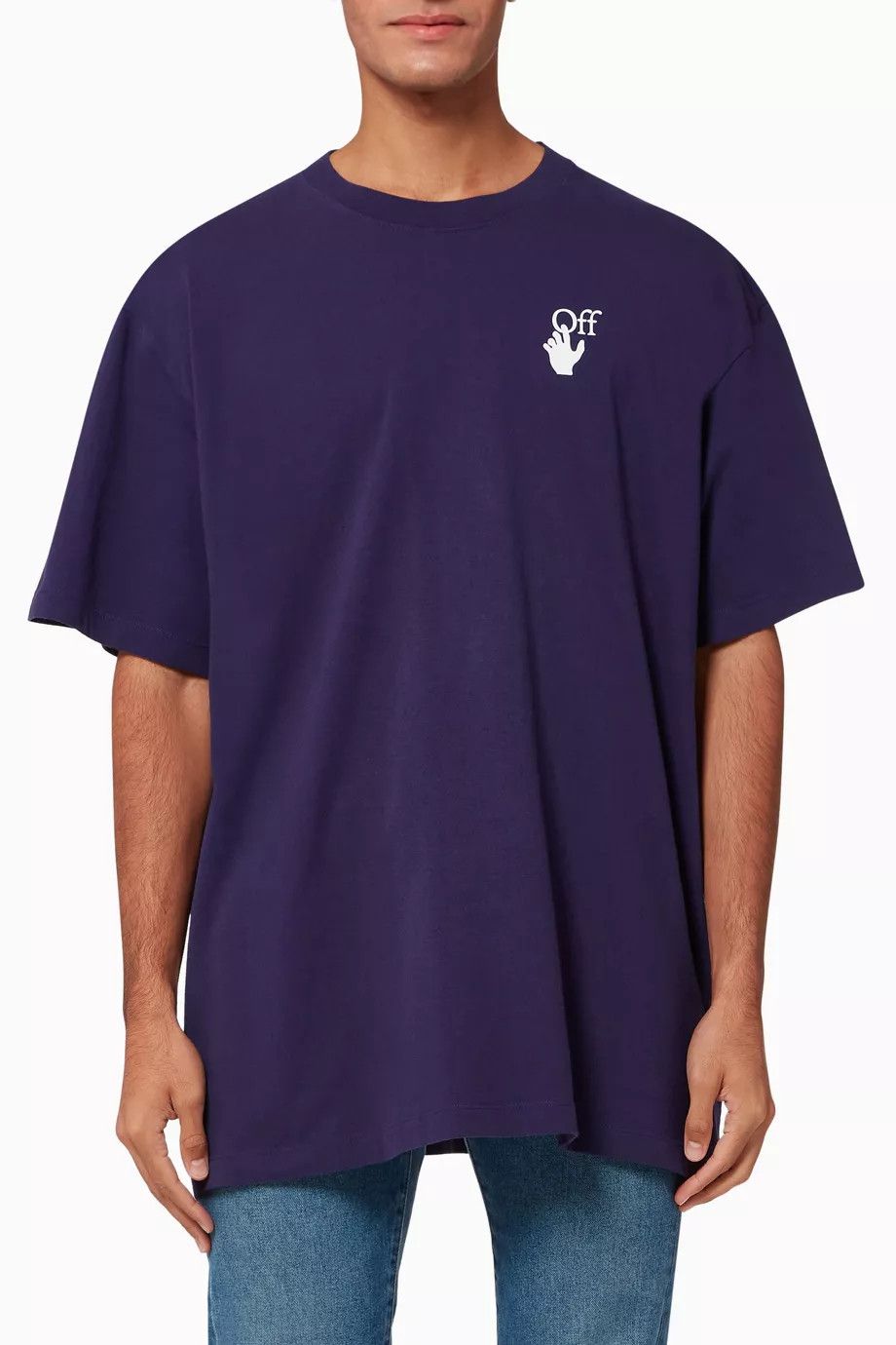 Off-White Blue Marker Arrows Logo Oversized T-Shirt Size US XXS / EU 40 - 4 Thumbnail