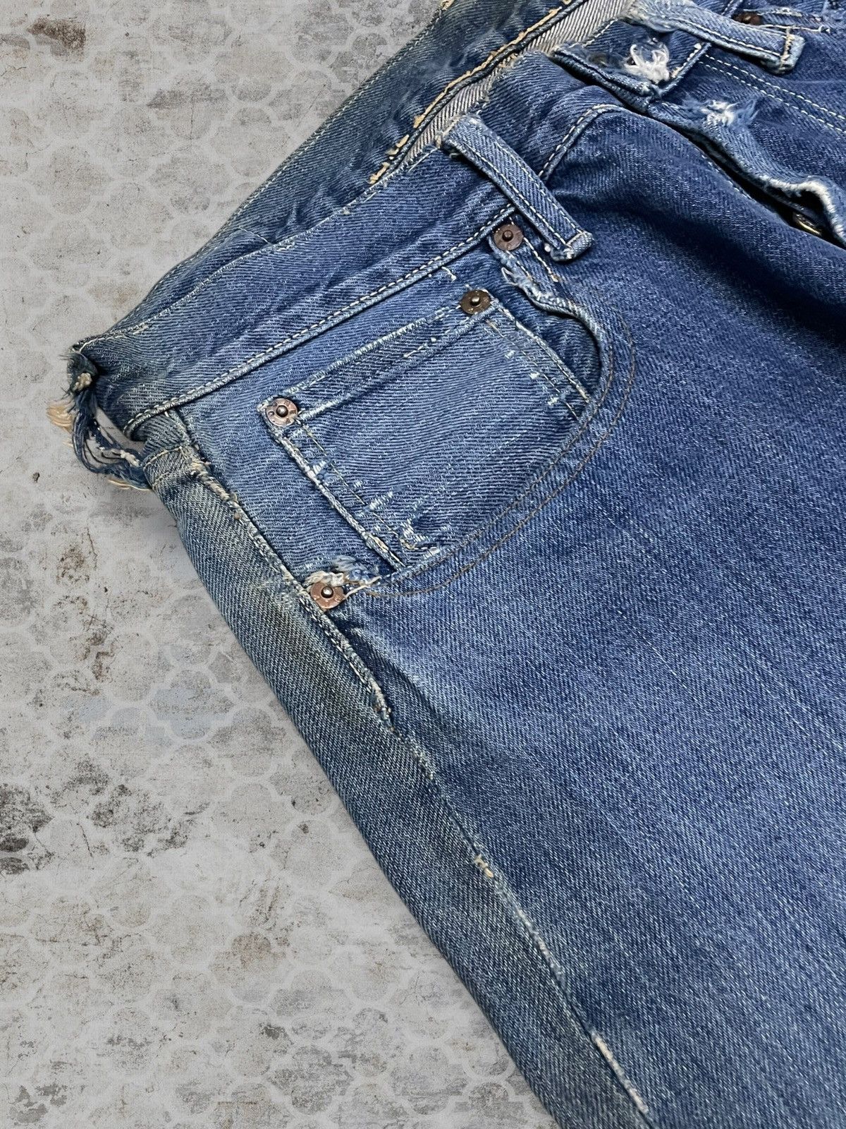 Japanese Brand Vintage 90s Designer Hoggs By Nephentes Selvedge Distressed Size US 29 - 10 Thumbnail