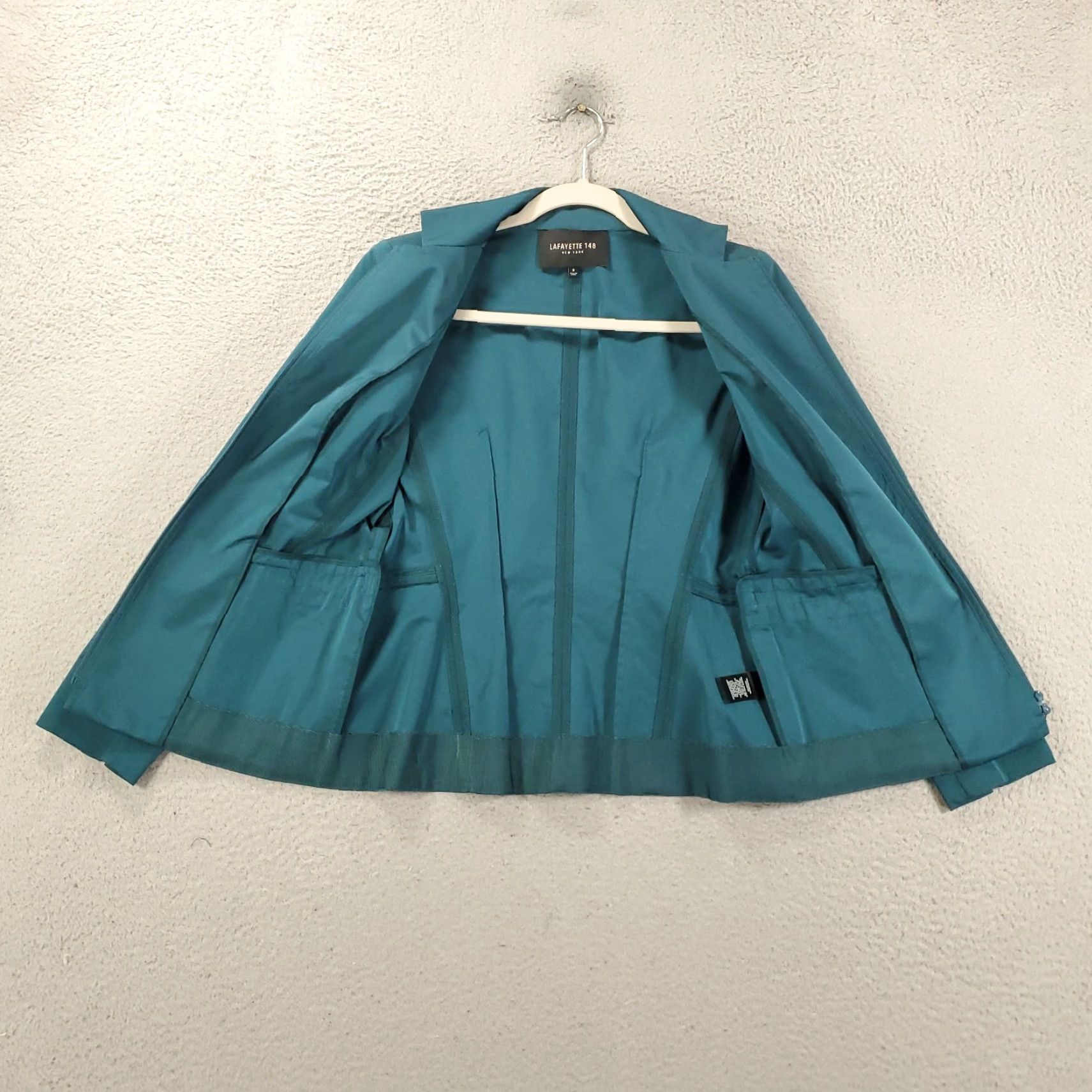 Vintage Lafayette 148 Jacket Womens Size 0 Blue Full Zip Long Sleeve Pockets - Classic, Designer, Jacket, Women Size XS / US 0-2 / IT 36-38 - 2 Thumbnail