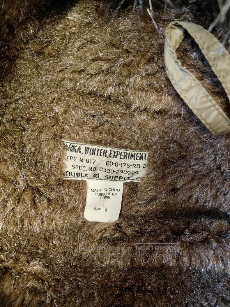 RRL Ralph Lauren Black Vintage-Style Mid-Length Parka Coat