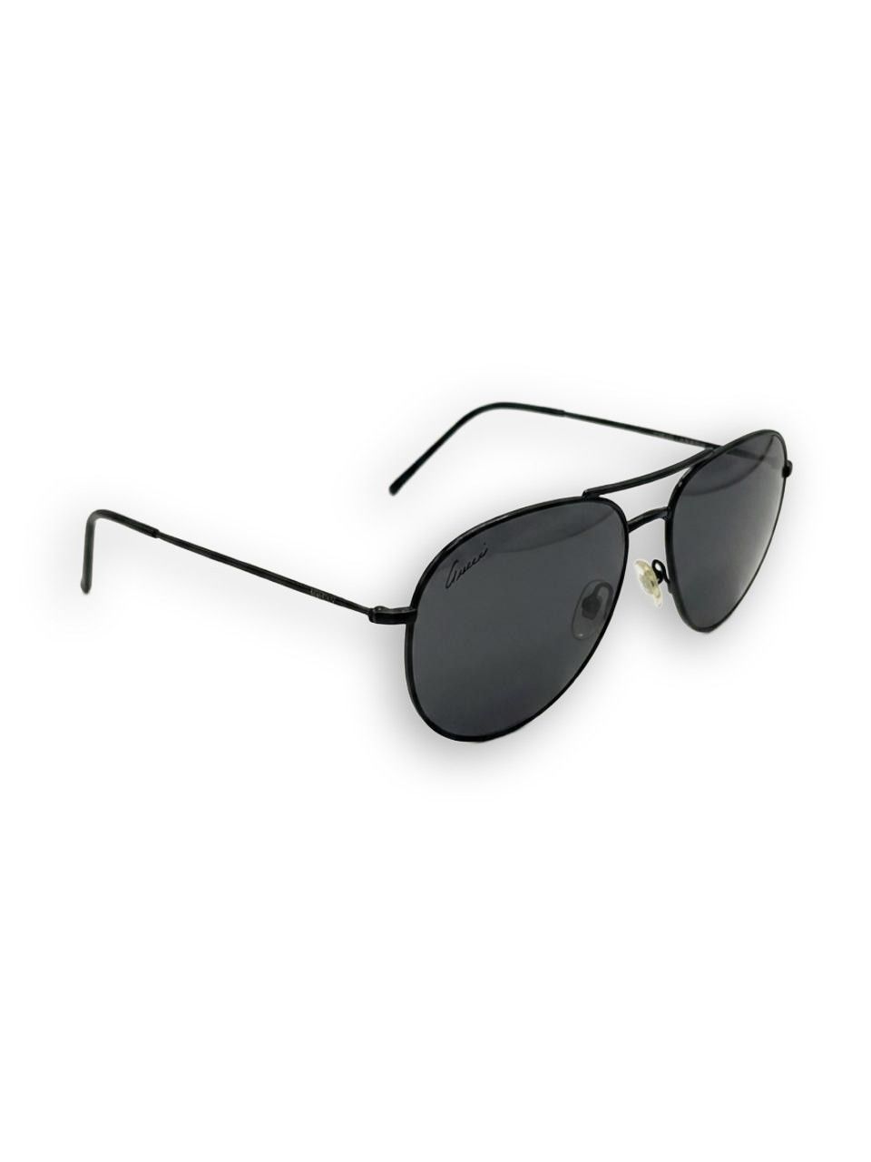 Gucci Gucci - Aviator Black Dark Grey Lenses Preloved Size ONE SIZE - 2 Thumbnail