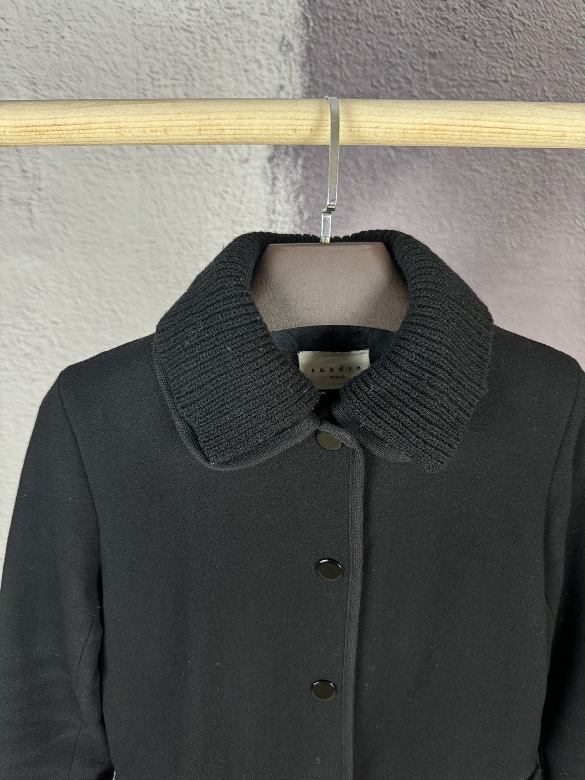 Sandro Sandro Mid-length Coat Wool Cashmere Size 36 / S Size XS / US 0-2 / IT 36-38 - 3 Thumbnail