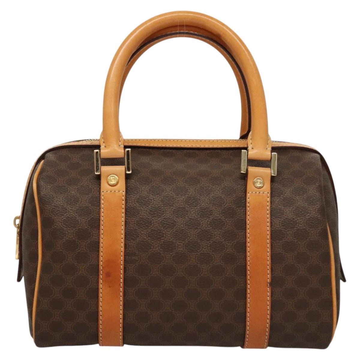Celine CELINE Macadam Canvas Hand Bag Pvc Leather Brown Gold Size ONE SIZE - 2 Thumbnail