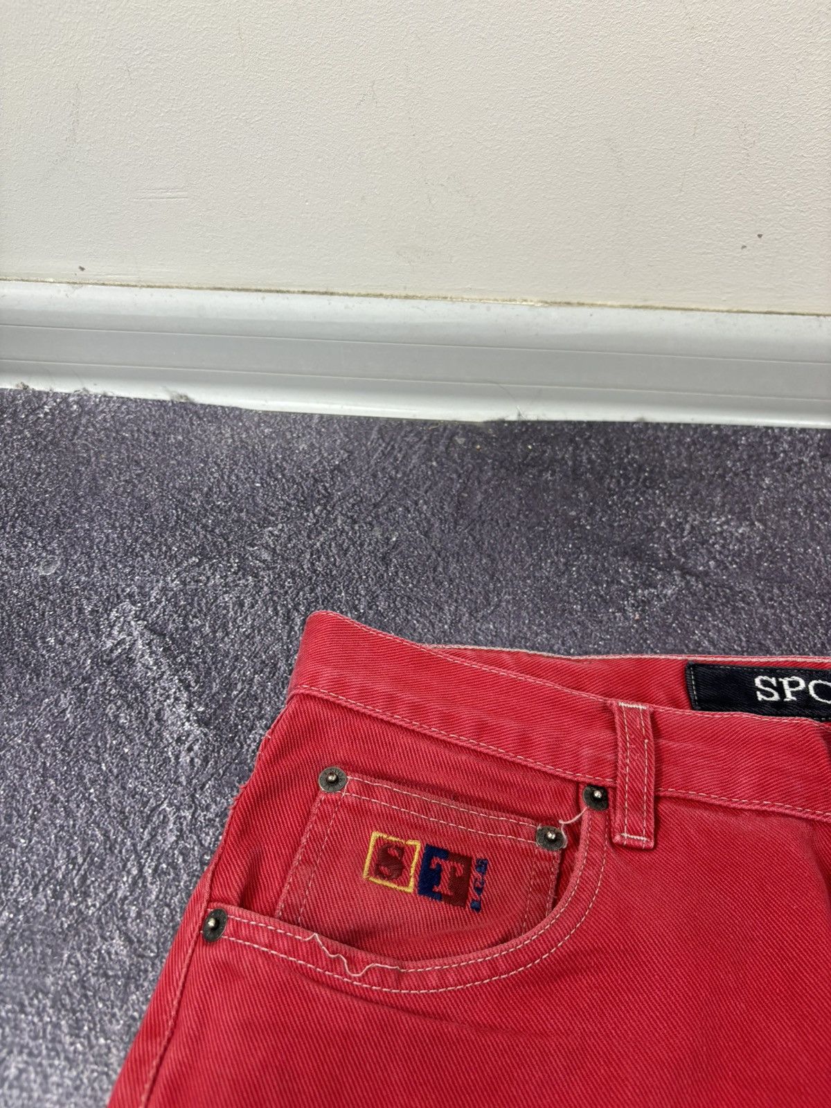 Iceberg Vintage Iceberg Sport Men’s Red Luxury Denim Baggy Jeans Size US 32 / EU 48 - 7 Thumbnail