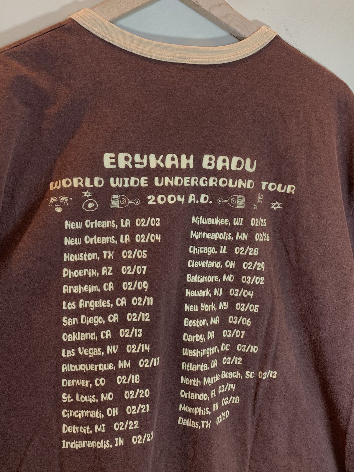 Band Tees *RARE* Vintage Erykah Badu World Wide Underground Tour Shirt Size US XXL / EU 58 / 5 - 4 Thumbnail