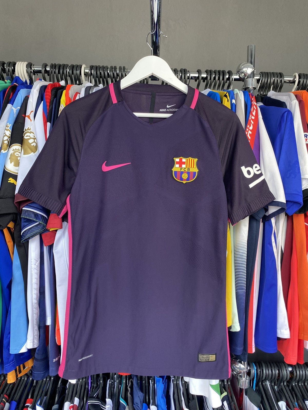 Nike 2016 NIKE BARCELONA #10 MESSI PLAYER ISSUE FOOTBALL JERSEY Size US S / EU 44-46 / 1 - 1 Thumbnail