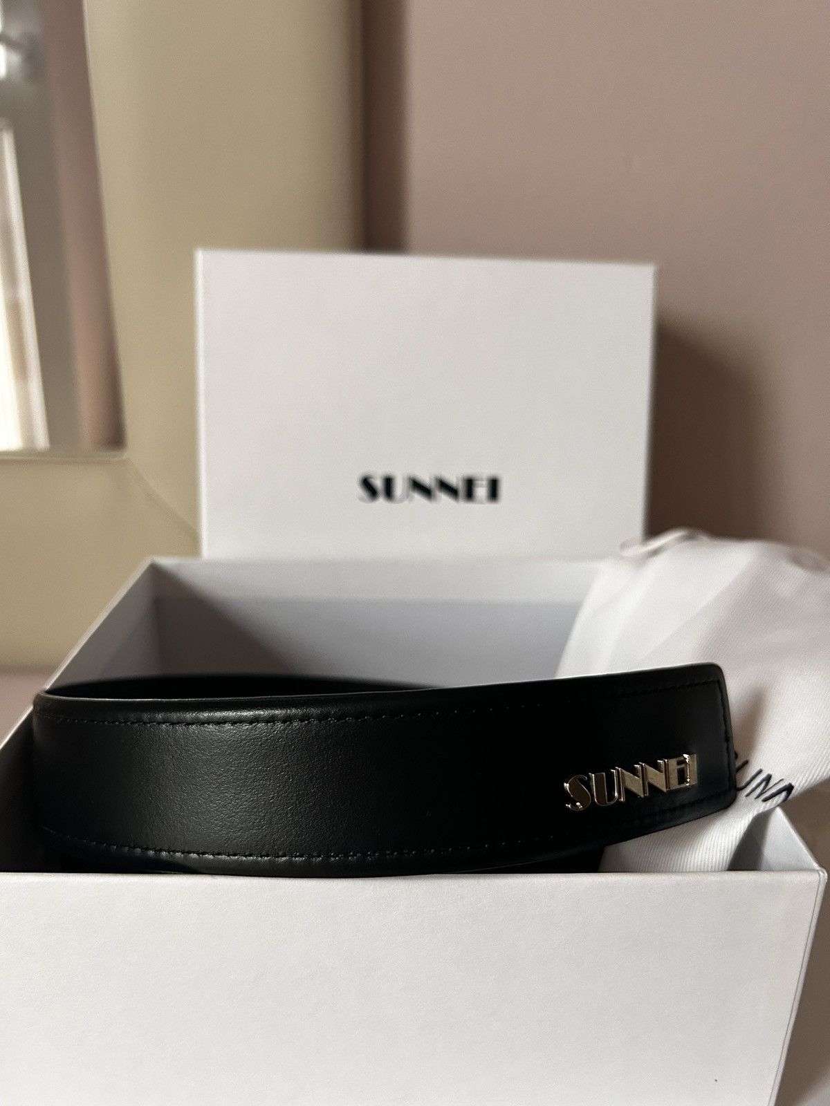 Sunnei Sunnei black leather belt OS Size ONE SIZE - 3 Thumbnail